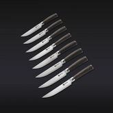 Damascus Steel Steak Knife Set, 8-pc (Espresso)